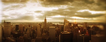 Manhattan on a Cloudy Day by Panoramic Images art print
