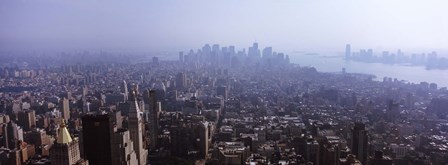 Hazy view of Manhattan by Panoramic Images art print