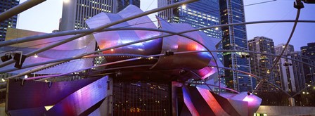 Low angle view of Jay Pritzker Pavilion, Millennium Park, Chicago, Cook County, Illinois by Panoramic Images art print