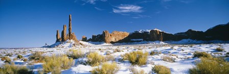 Rock formations on a landscape, Monument Valley, Utah, USA by Panoramic Images art print