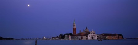 Moon over San Giorgio Maggiore Church Venice Italy by Panoramic Images art print
