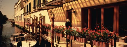 Boat outside of a tourist resort, Venice, Italy by Panoramic Images art print