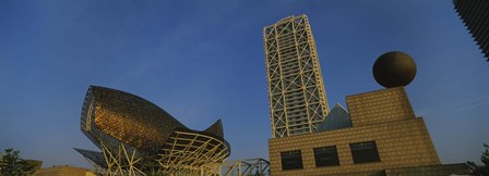Low angle view of a building, Olympic Port, Golden Whale, Barcelona, Catalonia, Spain by Panoramic Images art print
