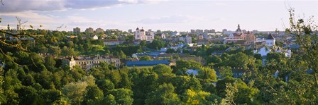 High angle view of a city, Vilnius, Trakai, Lithuania by Panoramic Images art print