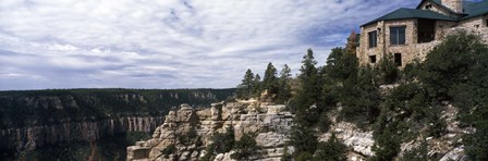 Low angle view of a building, Grand Canyon Lodge, Bright Angel Point, North Rim, Grand Canyon National Park, Arizona, USA by Panoramic Images art print