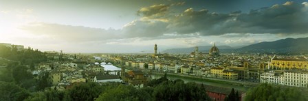 High angle view of a city from Piazzale Michelangelo, Florence, Tuscany, Italy by Panoramic Images art print