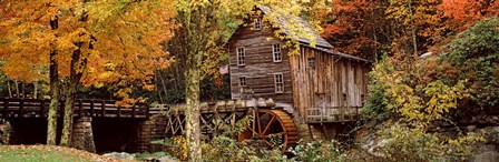 Glade Creek Grist Mill, Babcock State Park, West Virginia, USA by Panoramic Images art print