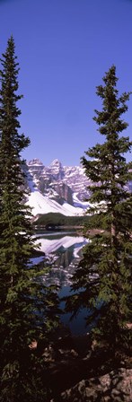 Lake in front of mountains, Banff, Alberta, Canada by Panoramic Images art print
