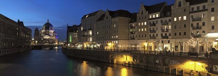 Berlin Cathedral and Nikolaiviertel at Spree River, Berlin, Germany by Panoramic Images art print