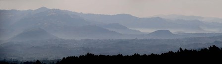 Mountains in mist at dawn, Rwanda by Panoramic Images art print