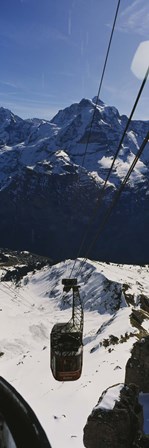 High angle view of an overhead cable car, Jungfrau, Bernese Oberland, Swiss Alps, Switzerland by Panoramic Images art print