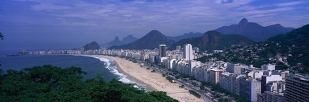 Aerial view of Copacabana Beach, Rio De Janeiro, Brazil by Panoramic Images art print