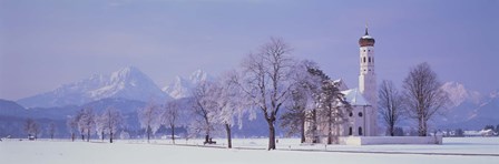 Winter St Coloman Church Schwangau Germany by Panoramic Images art print