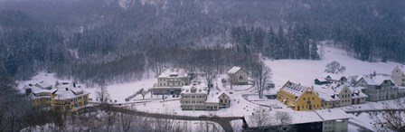 Village Of Hohen-Schwangau in winter, Bavaria, Germany by Panoramic Images art print