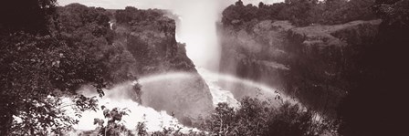 Victoria Falls Zimbabwe Africa (black and white) by Panoramic Images art print