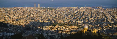 High Angle View Of A Cityscape, Barcelona, Spain by Panoramic Images art print