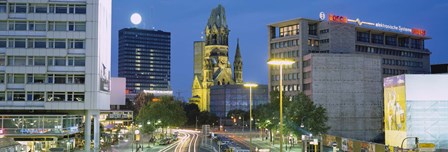Buildings Lit Up At Night, Berlin, Germany by Panoramic Images art print