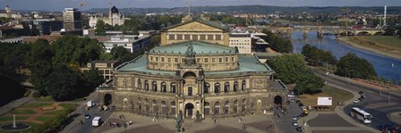 High Angle View Of An Opera House, Semper Opera House, Dresden, Germany by Panoramic Images art print