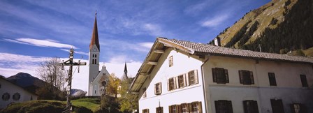 Low Angle View Of A Church, Holzgau, Lechtal, Austria by Panoramic Images art print