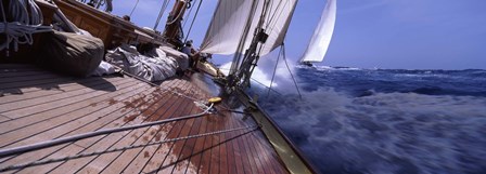 Sailboats in the sea, Antigua, Antigua and Barbuda by Panoramic Images art print