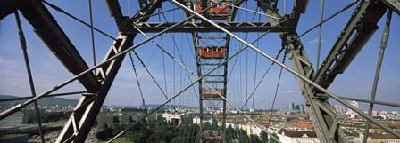 Ferris wheel frame, Prater Park, Vienna, Austria by Panoramic Images art print