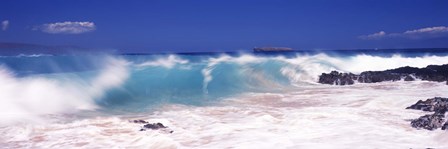 Waves breaking on the rocks, Big Beach, Makena, Maui, Hawaii, USA by Panoramic Images art print