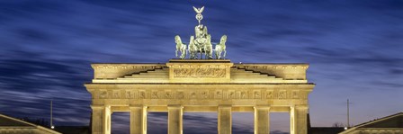 Quadriga statue on Brandenburg Gate, Pariser Platz, Berlin, Germany by Panoramic Images art print