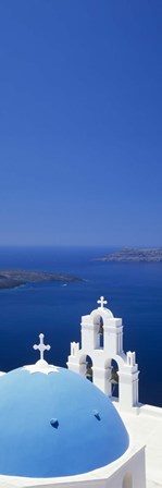 High angle view of a church, Firostefani, Santorini, Cyclades Islands, Greece by Panoramic Images art print