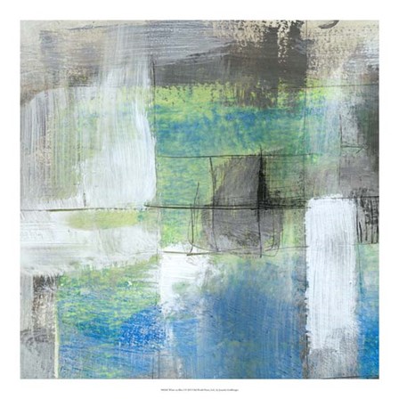 White on Blue I by Jennifer Goldberger art print