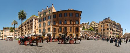 Tourists at Spanish Steps, Piazza Di Spagna, Rome, Lazio, Italy by Panoramic Images art print