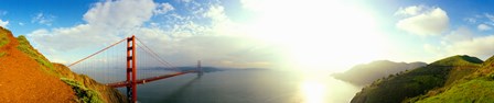 Bridge across the bay, Golden Gate Bridge, Marin Headlands, San Francisco Bay, San Francisco, California, USA by Panoramic Images art print