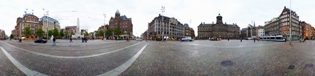Royal Palace and the Nieuwe Kerk, Dam Square, Amsterdam, Netherlands by Panoramic Images art print