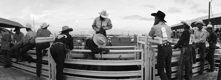 Cowboys at rodeo, Pecos, Texas, USA by Panoramic Images art print