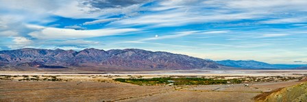 Landscape with mountain range in the background, Furnace Creek Ranch, Death Valley, Death Valley National Park, California, USA by Panoramic Images art print