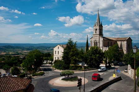 High angle view of a church, Bonnieux, Vaucluse, Provence-Alpes-Cote d&#39;Azur, France by Panoramic Images art print