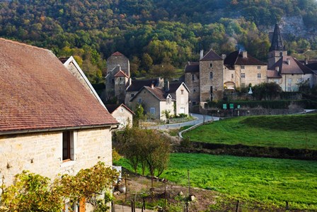 Baume Abbey church at Baume-les-Messieurs, Les Reculees, Jura, Franche-Comte, France by Panoramic Images art print