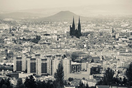 Cityscape with Cathedrale Notre-Dame-de-l&#39;Assomption in the background, Clermont-Ferrand, Auvergne, Puy-de-Dome, France by Panoramic Images art print