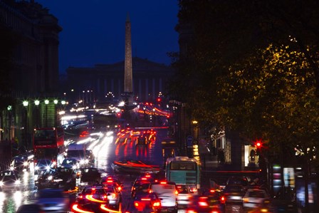 Rue Royale at Night, Paris, Ile-de-France, France by Panoramic Images art print