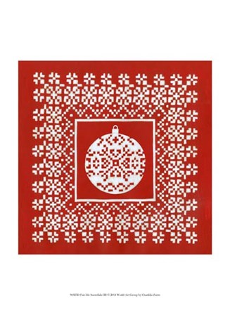 Fair Isle Snowflake III by Chariklia Zarris art print