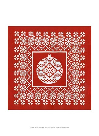 Fair Isle Snowflake VI by Chariklia Zarris art print