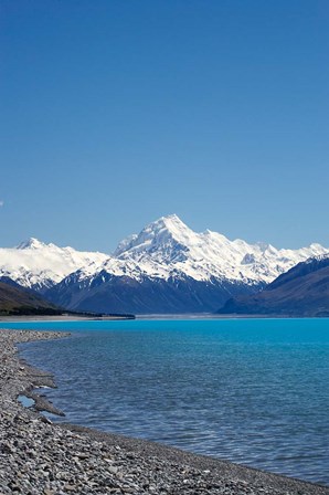 Aoraki Mt Cook and Lake Pukaki, South Island, New Zealand by David Wall / Danita Delimont art print