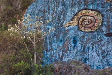 Cuba, Pinar del Rio, Vinales, Mural de Prehistoria by Walter Bibikow / Danita Delimont art print