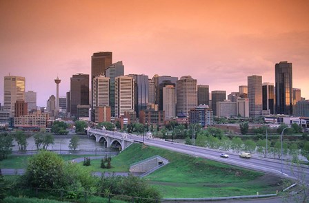 Skyline of Calgary, Alberta, Canada by David R. Frazier / Danita Delimont art print
