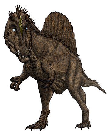 Oxalaia Dinosaur from the Late Cretaceous Period by Vitor Silva/Stocktrek images art print