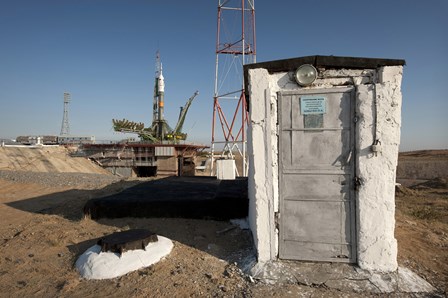 The Soyuz Rocket at the Baikonur Cosmodrome by Stocktrek Images art print