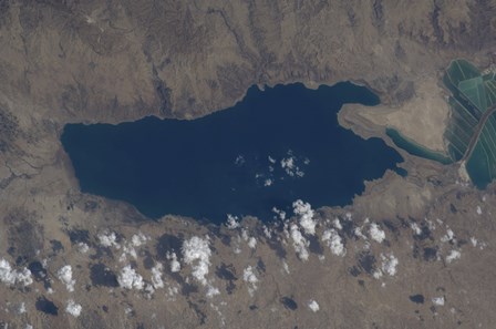 Part of the Dead Sea and Parts of Israel and Jordan by Stocktrek Images art print