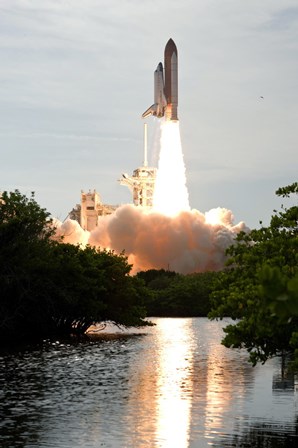 Space Shuttle Endeavour Lifts off from its Launch pad at Kennedy Space Center, Florida by Stocktrek Images art print