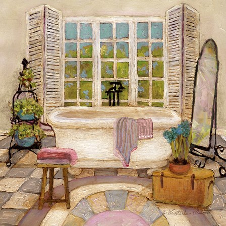 Sunny Day Bath II by Charlene Olson art print