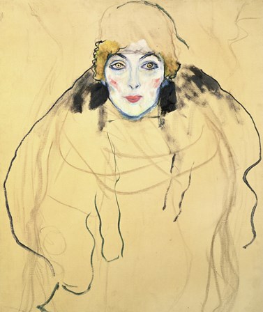 Female Head, 1917-1918 by Gustav Klimt art print