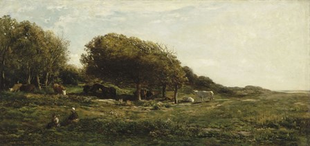 Graves Of Villerville by Charles Francois Daubigny art print